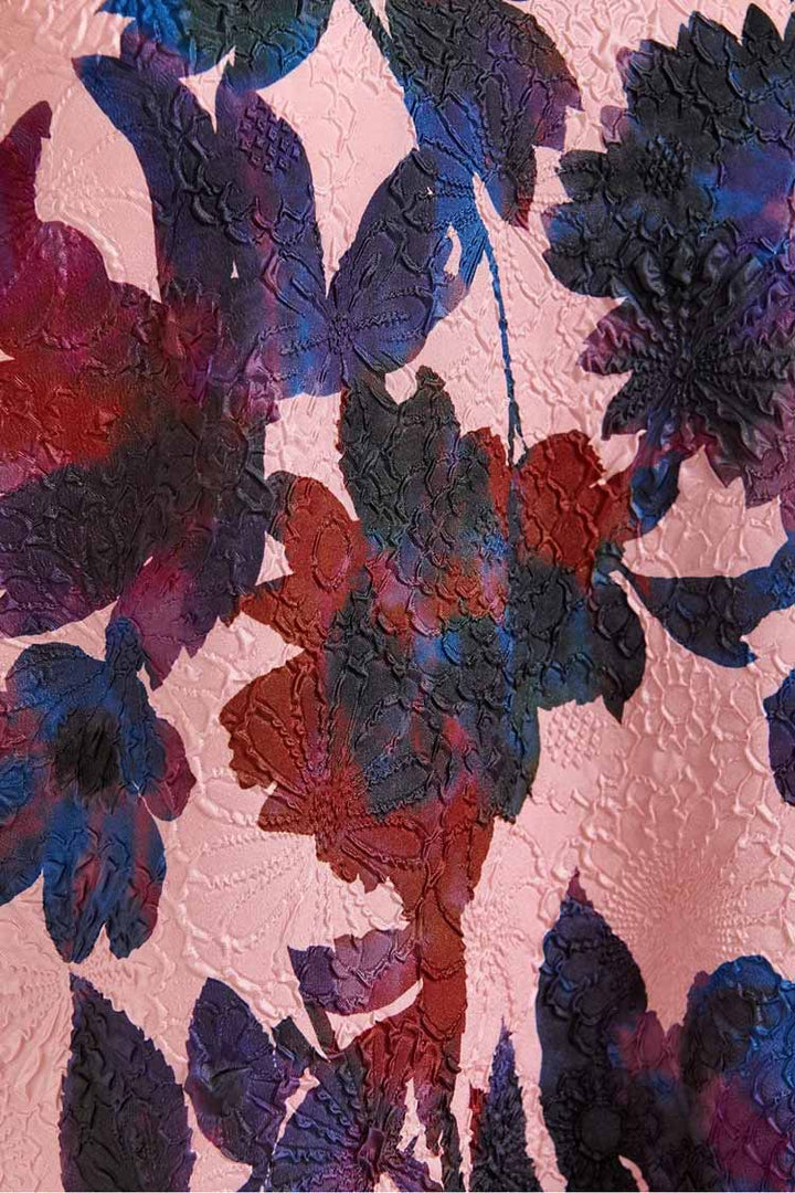 Henrietta Jacquard Top with Voluminous Sleeves