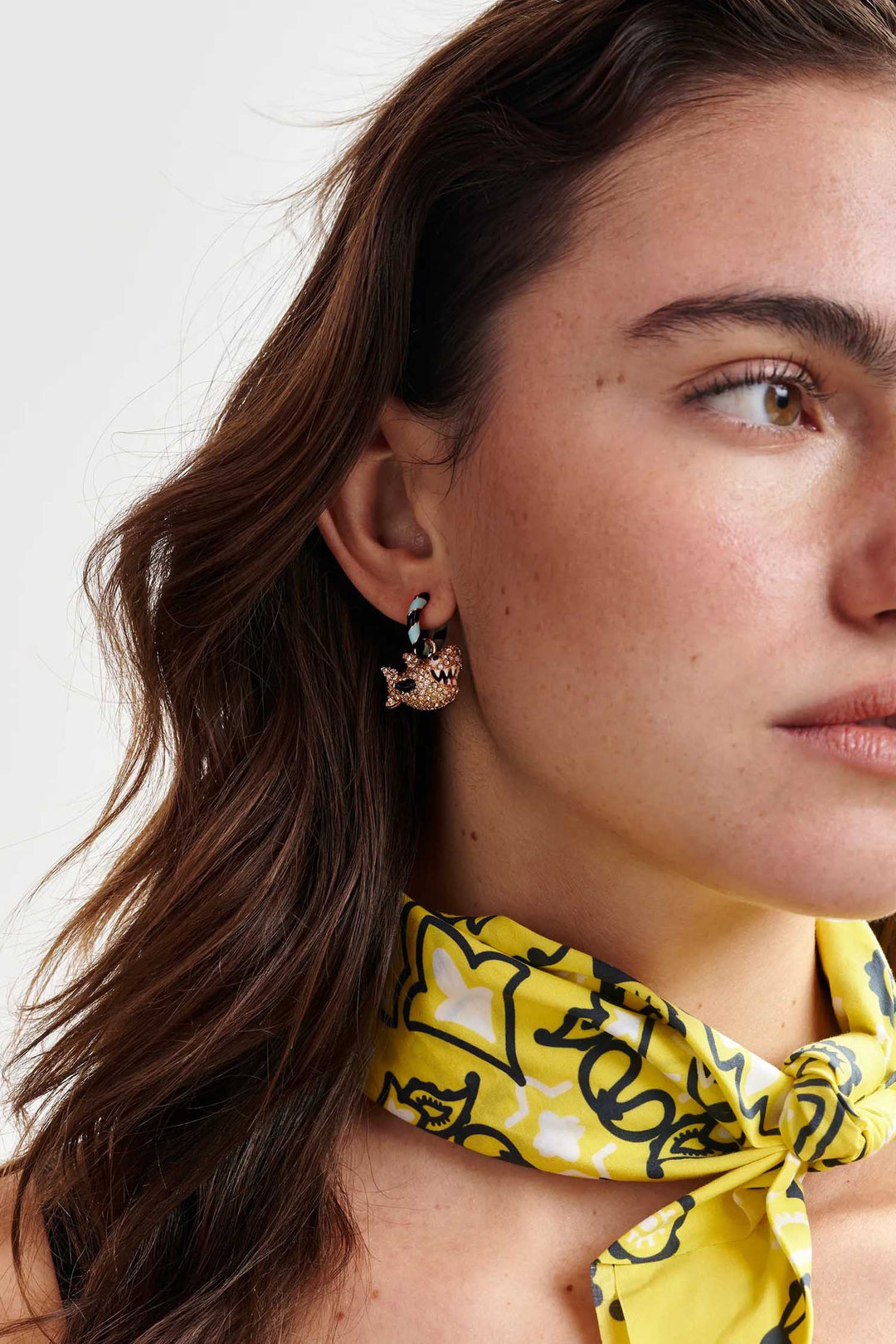 Hermaid Hoop Earrings - Mermaid & Shark