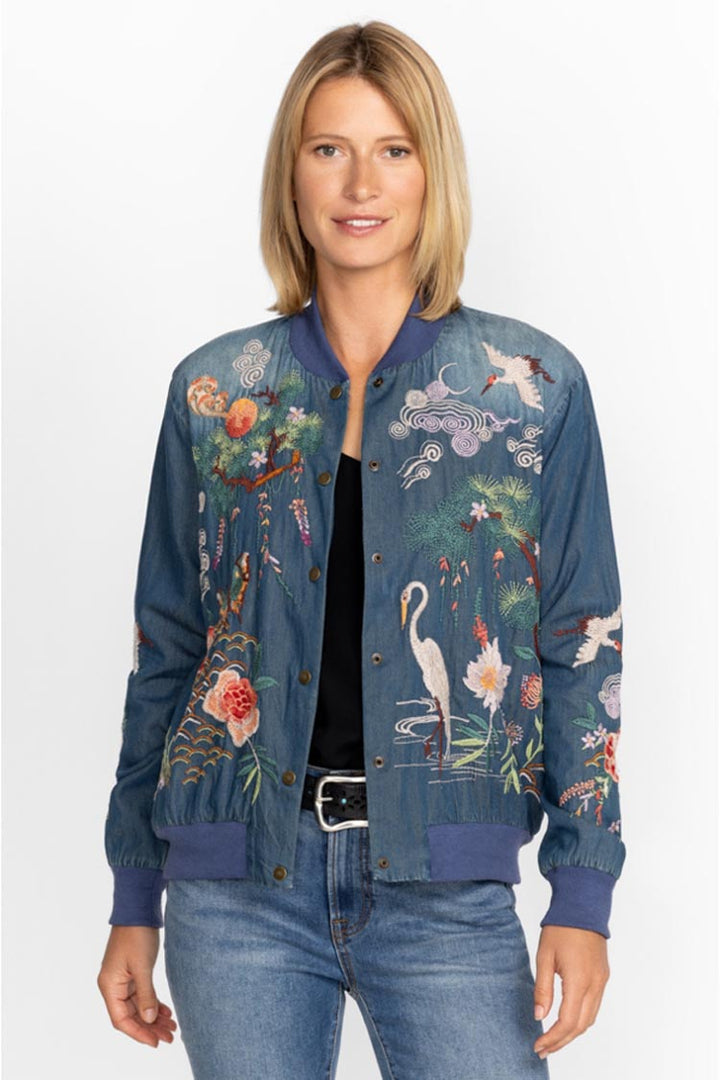 Heron Button Up Bomber Jacket