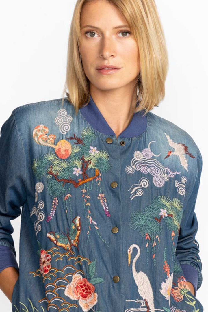 Heron Button Up Bomber Jacket