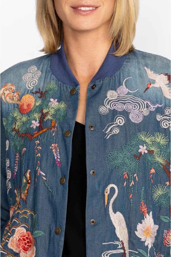 Heron Button Up Bomber Jacket