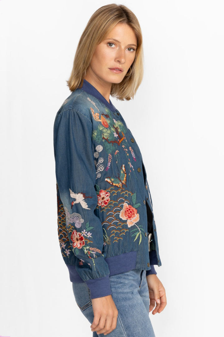 Heron Button Up Bomber Jacket