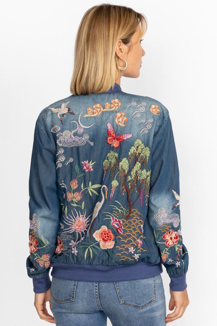 Heron Button Up Bomber Jacket