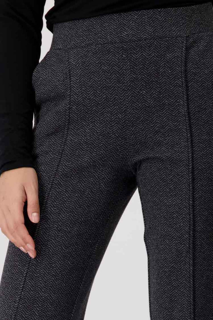 Herringbone Knit Wide Leg Pant