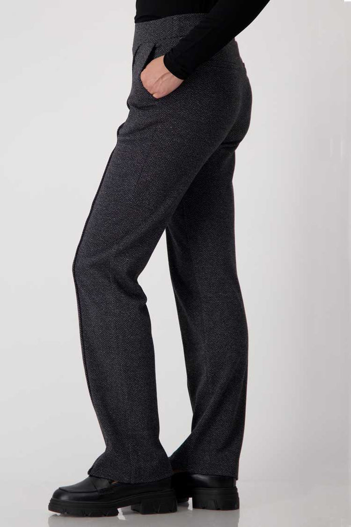Herringbone Knit Wide Leg Pant