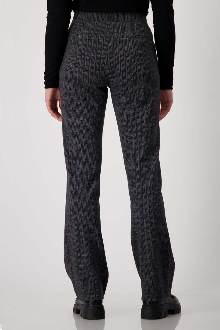 Herringbone Knit Wide Leg Pant
