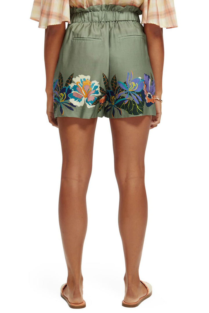 High-rise Printed Tennis Shorts