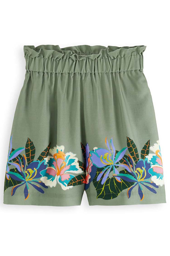 High-rise Printed Tennis Shorts