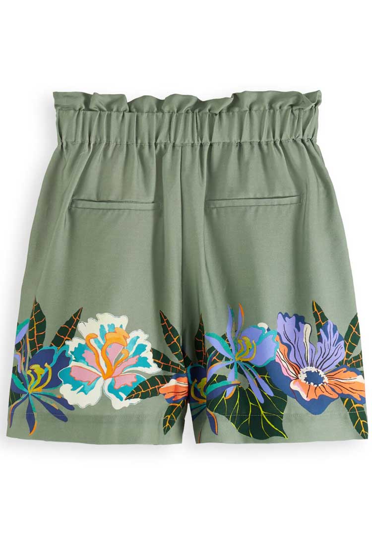 High-rise Printed Tennis Shorts