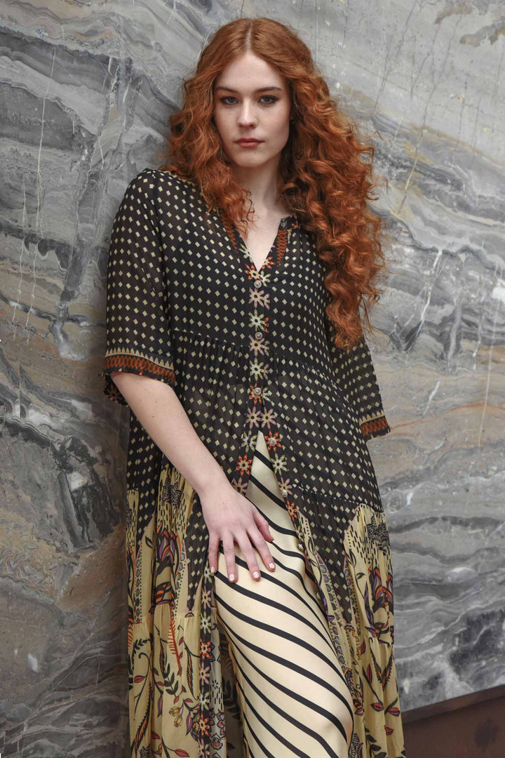 High and Rising Dress in Border Spot