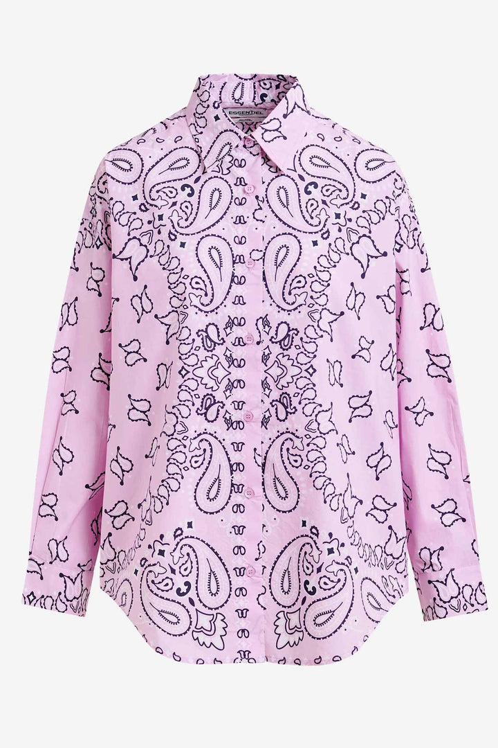Histende Bandana Print oversized Shirt in Pure Pink