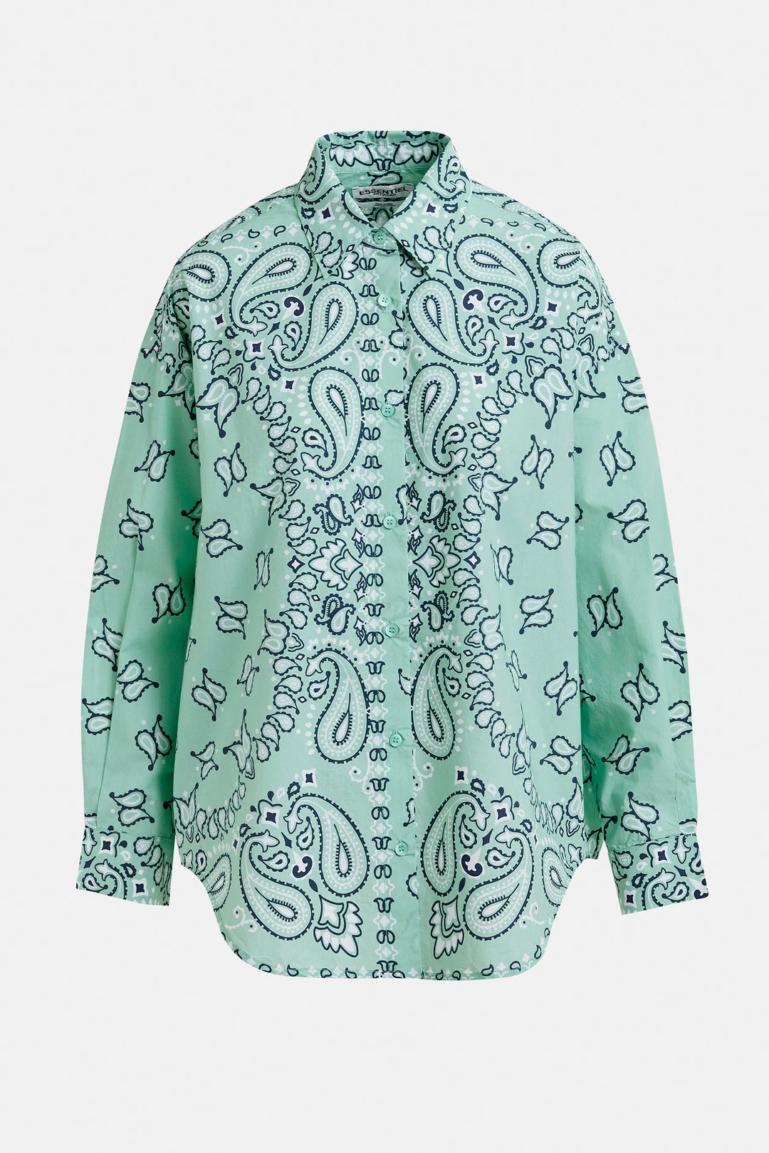 Histende Bandana Print Oversized Shirt in Turquoise