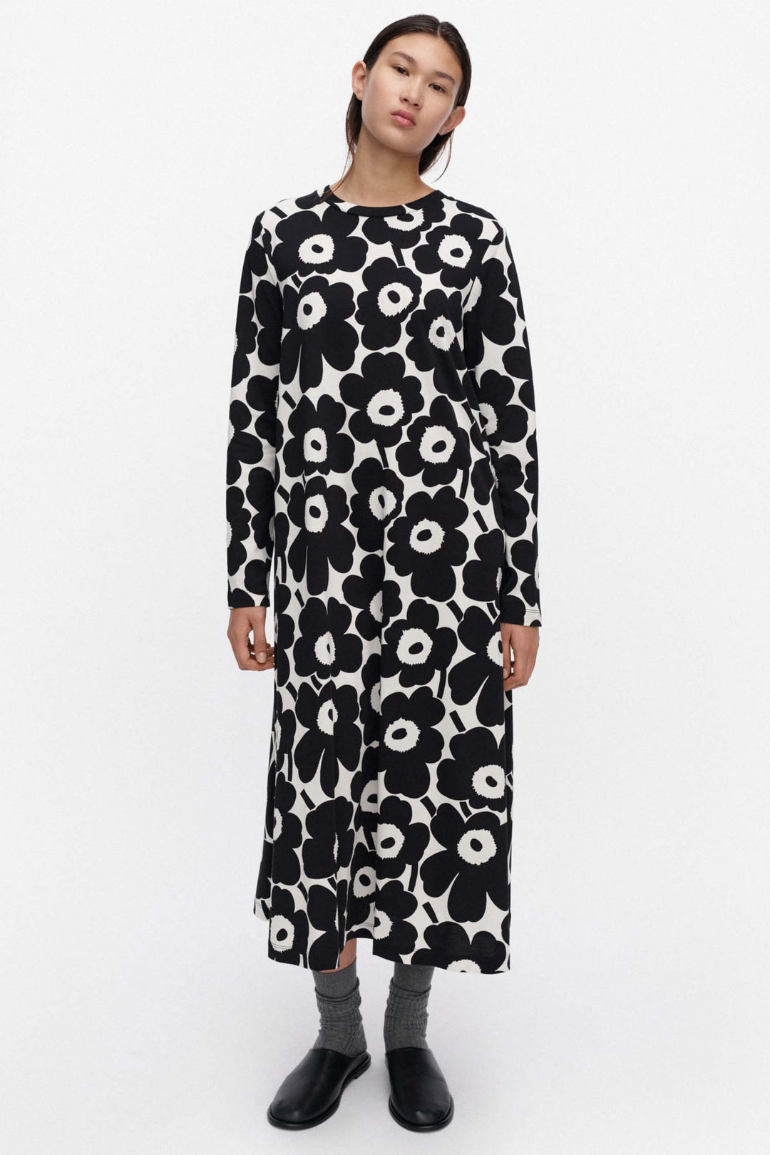 Hujanhajan Unikko Jersey Dress in Black/White