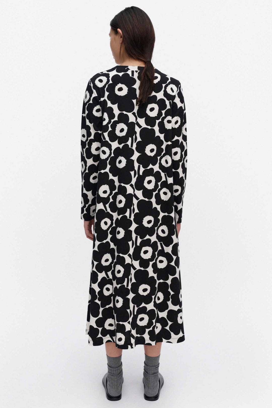 Hujanhajan Unikko Jersey Dress in Black/White