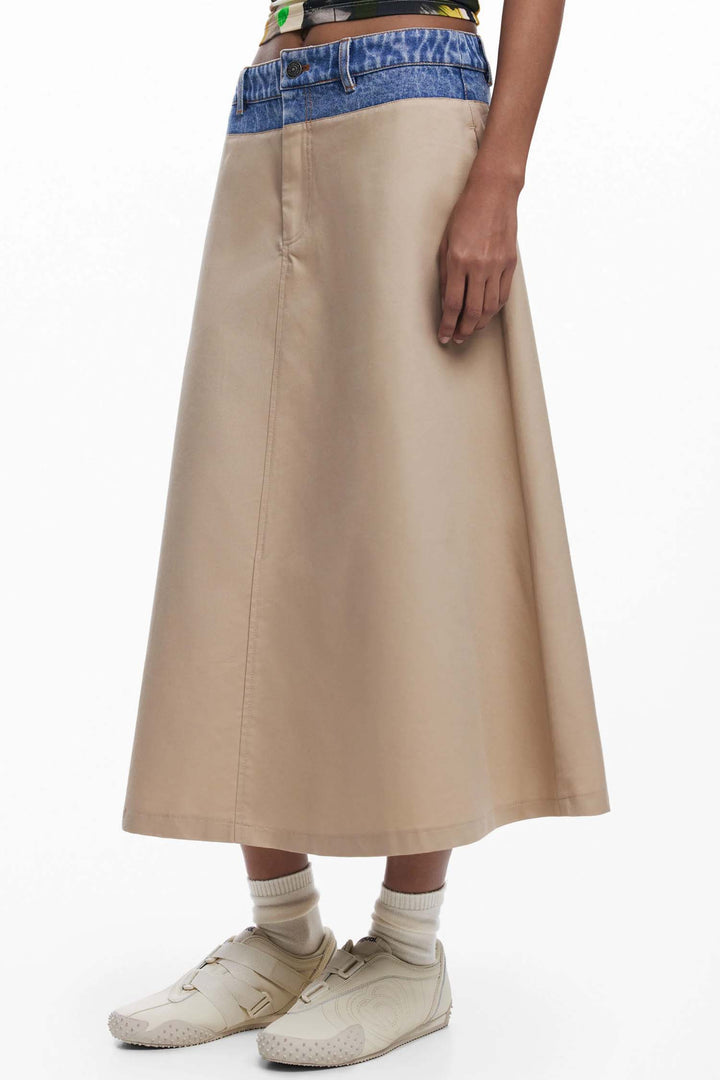 Hybrid Long Flared Skirt