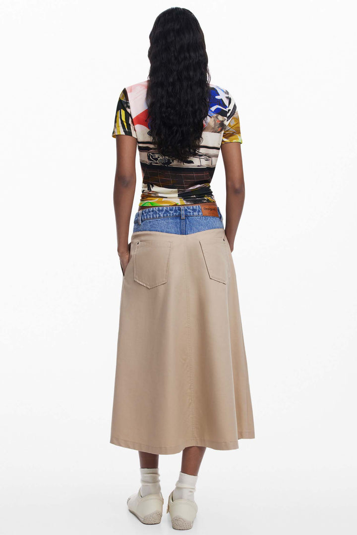 Hybrid Long Flared Skirt