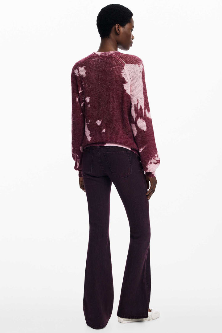 Hyder Arty Texture Sweater in Purple Wine
