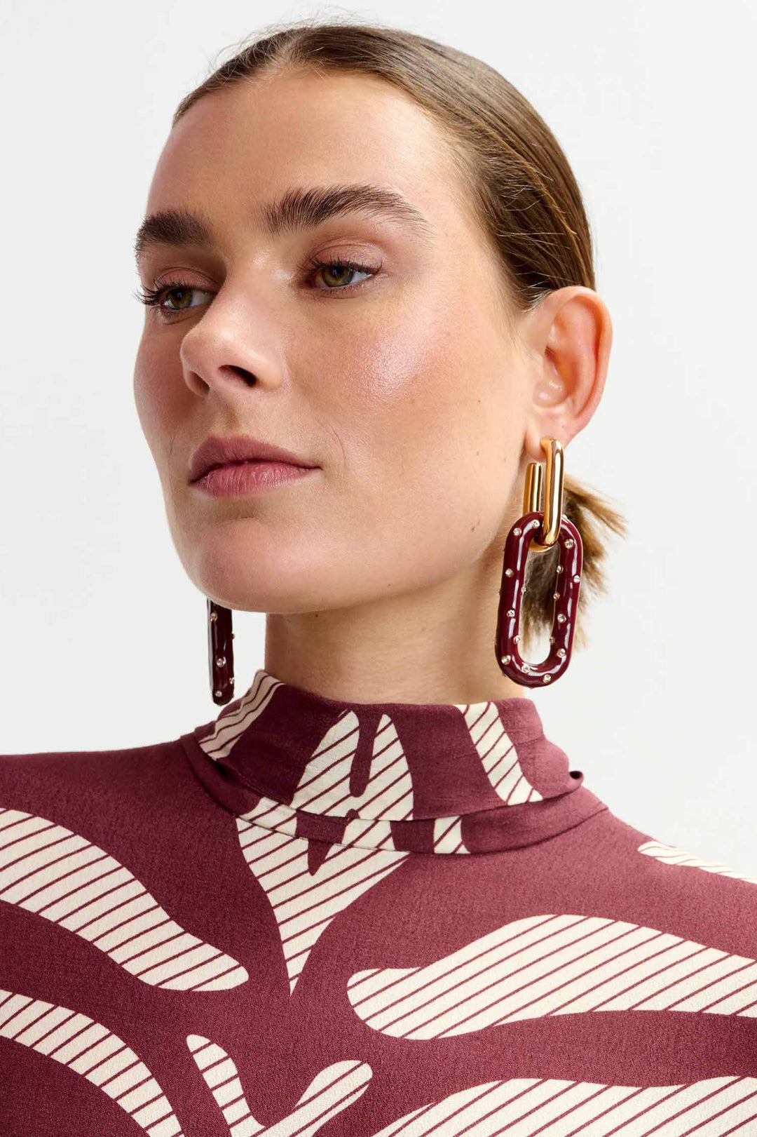 Idry Link Earrings in Margot Mauve
