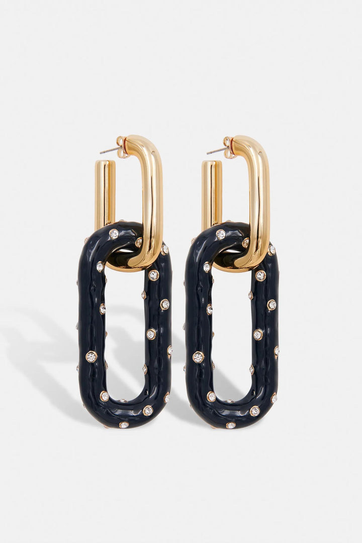 Idry Link Earrings in Navy