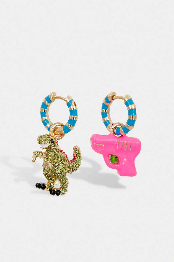 Ihotti Hoop Earrings - Dino & Water Gun