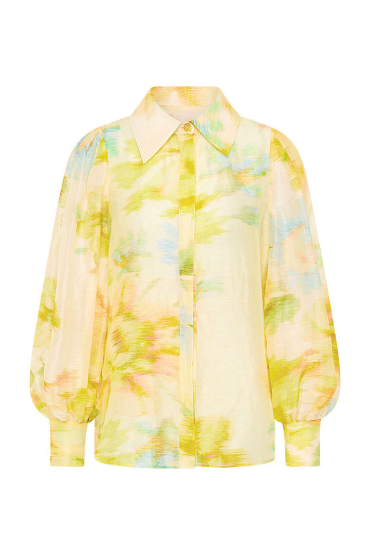 Illuminate Balloon Sleeve Blouse in Zest