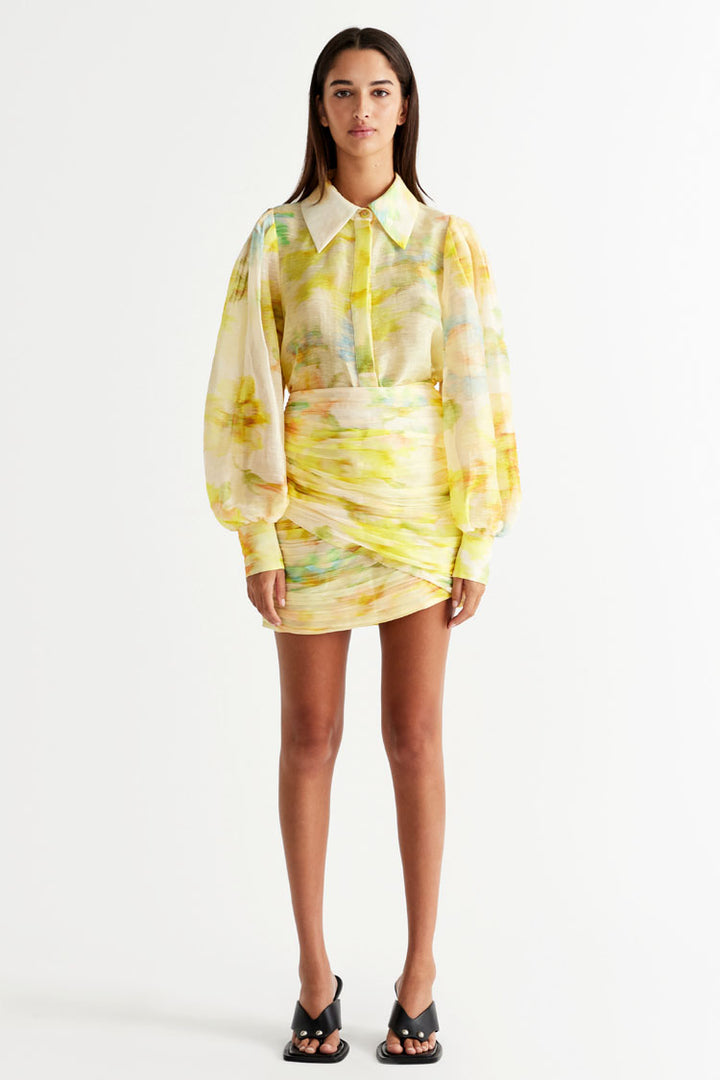 Illuminate Gathered Skirt in Zest | FINAL SALE
