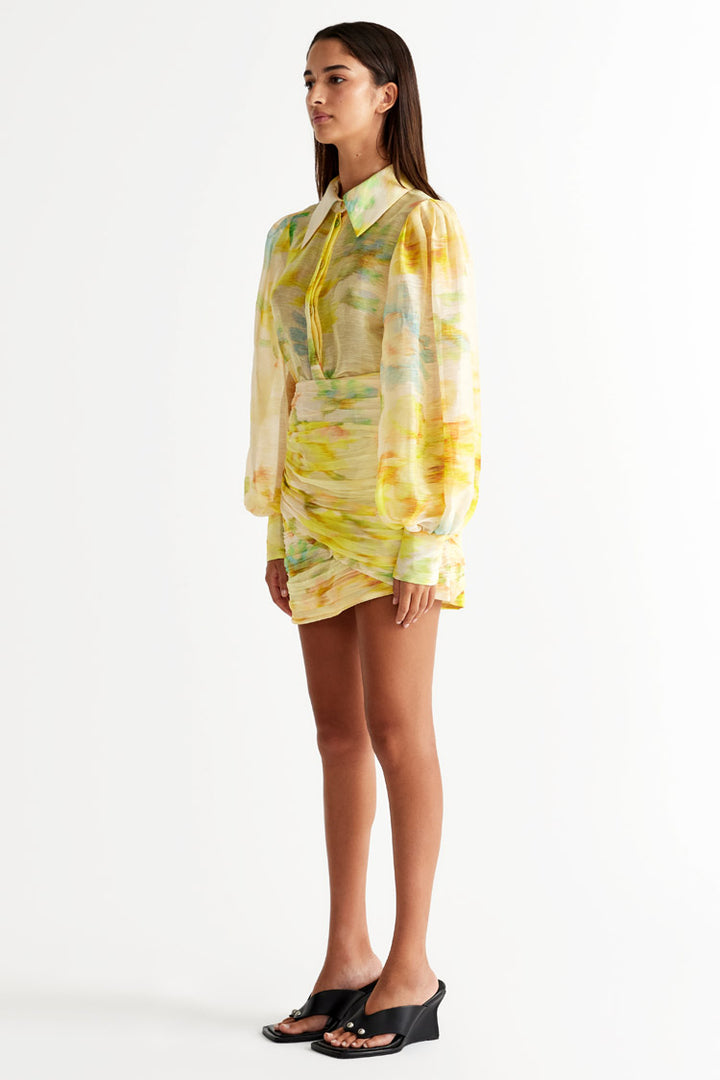 Illuminate Gathered Skirt in Zest | FINAL SALE