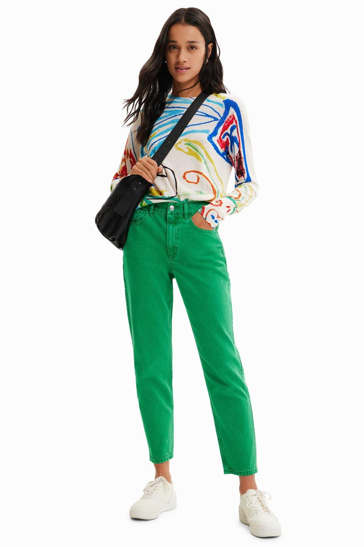 Illustrations Printed Pullover