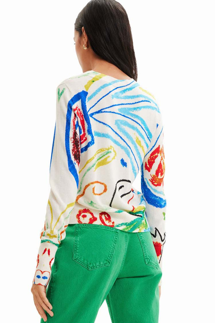 Illustrations Printed Pullover