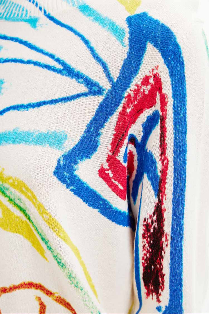 Illustrations Printed Pullover