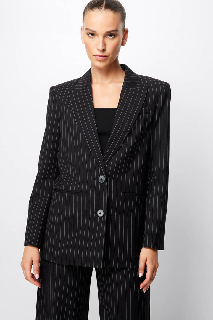 In Denial Blazer in Pinstripe | FINAL SALE