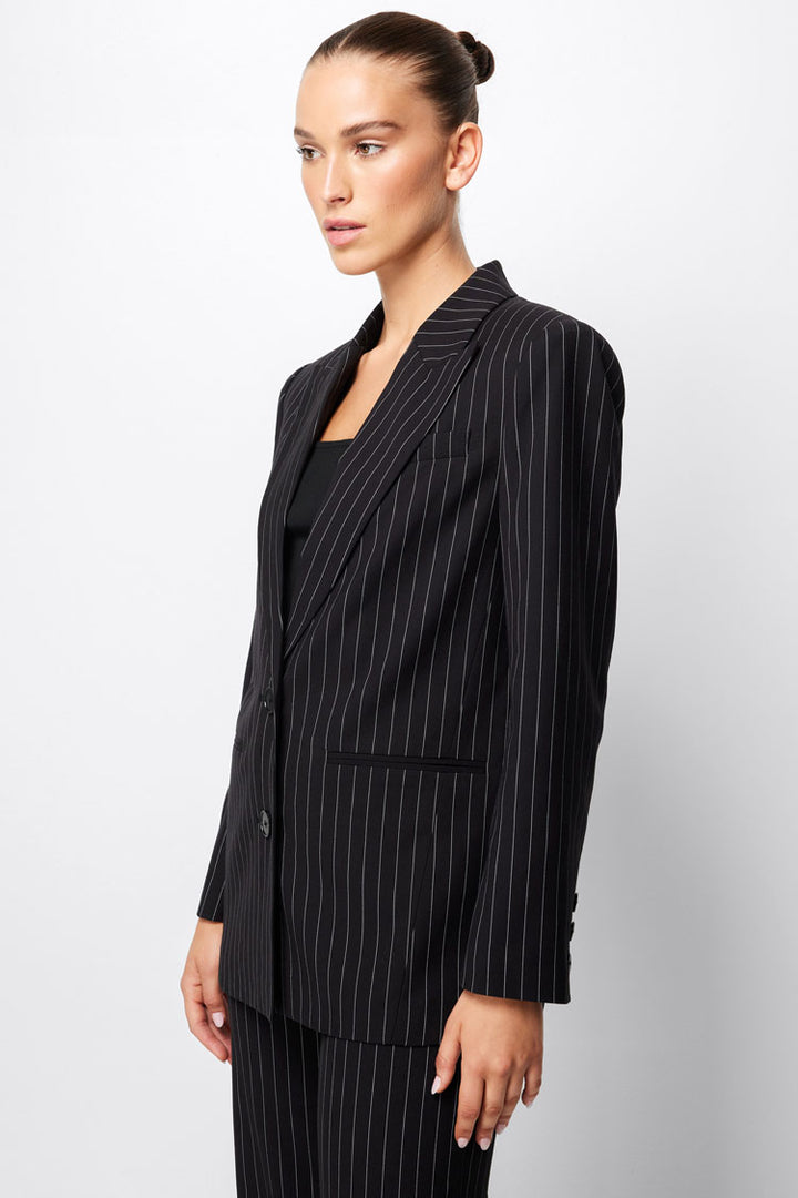 In Denial Blazer in Pinstripe | FINAL SALE