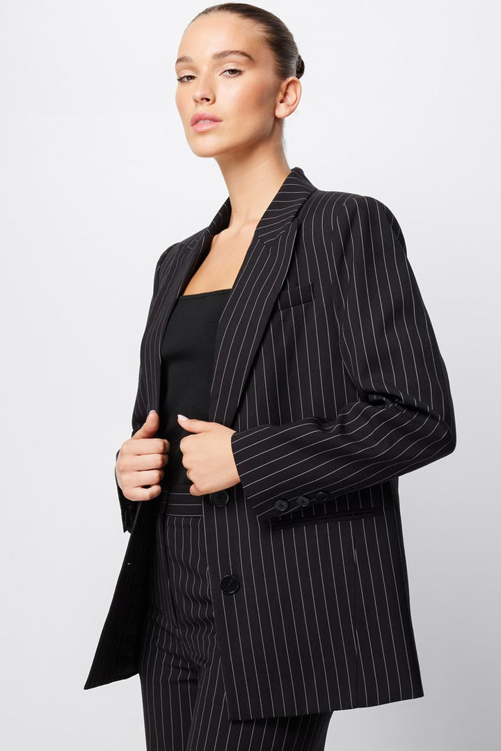 In Denial Blazer in Pinstripe