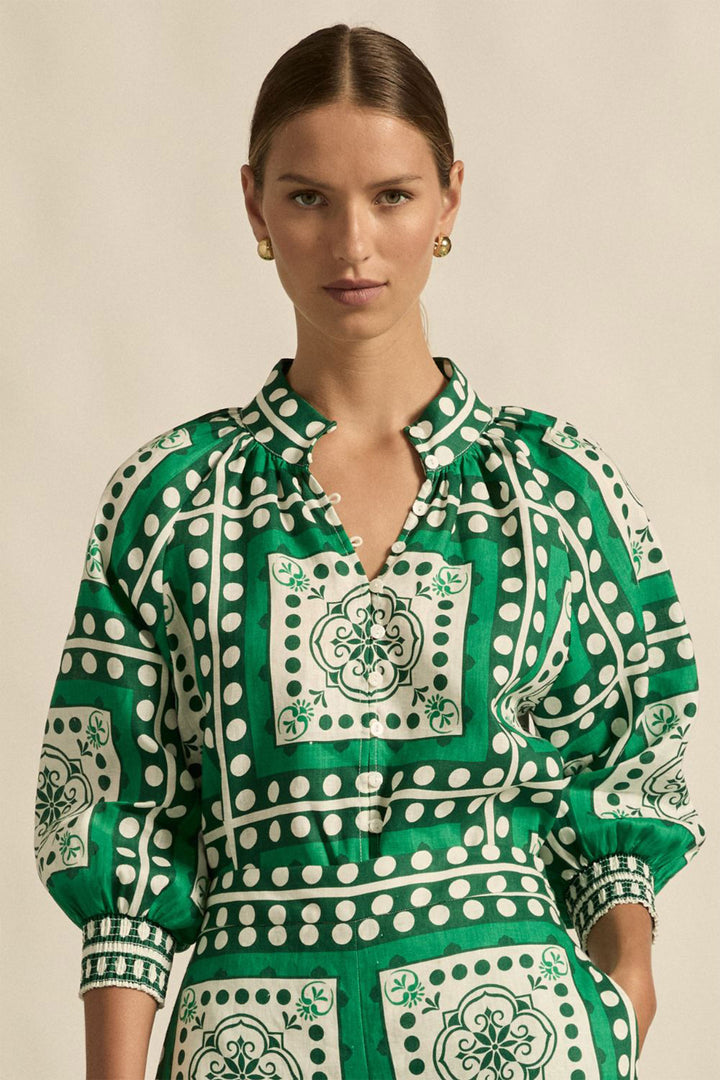 Inspire Top in Parrot Scarf