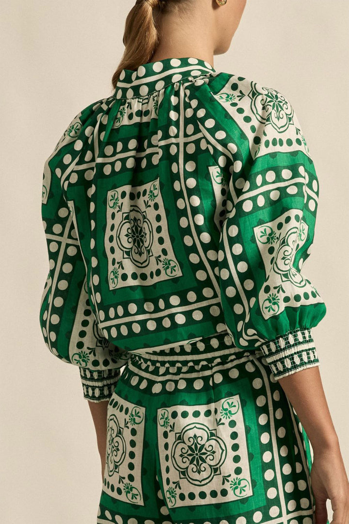 Inspire Top in Parrot Scarf