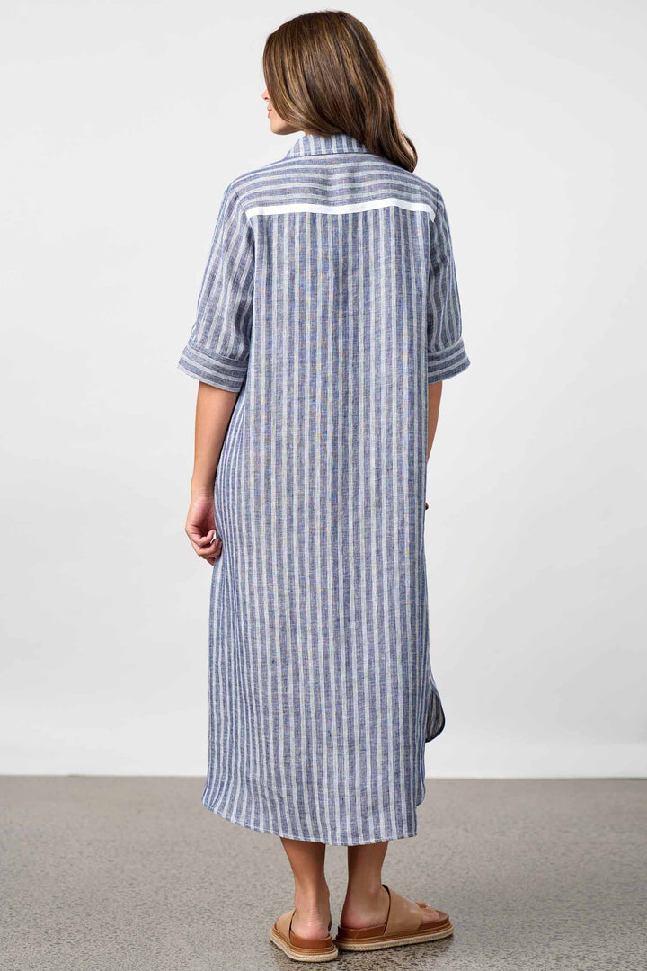 Interval Shirt Dress in Navy