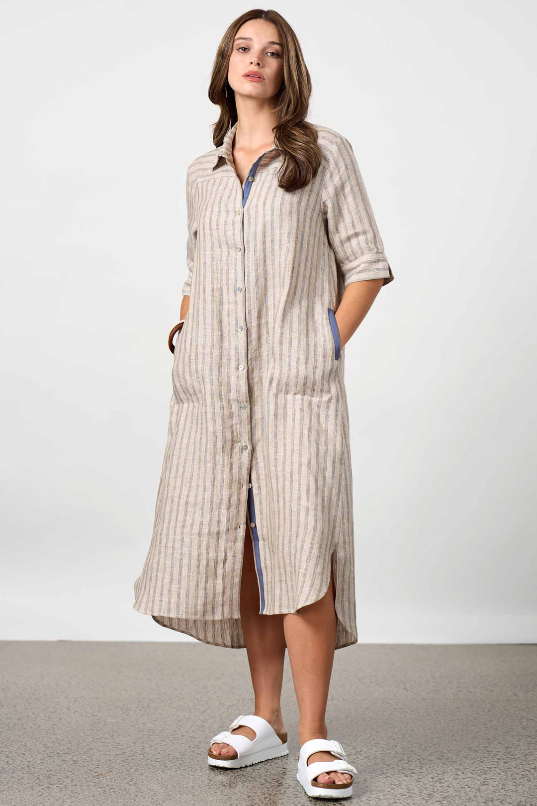 Interval Shirt Dress in Pumice