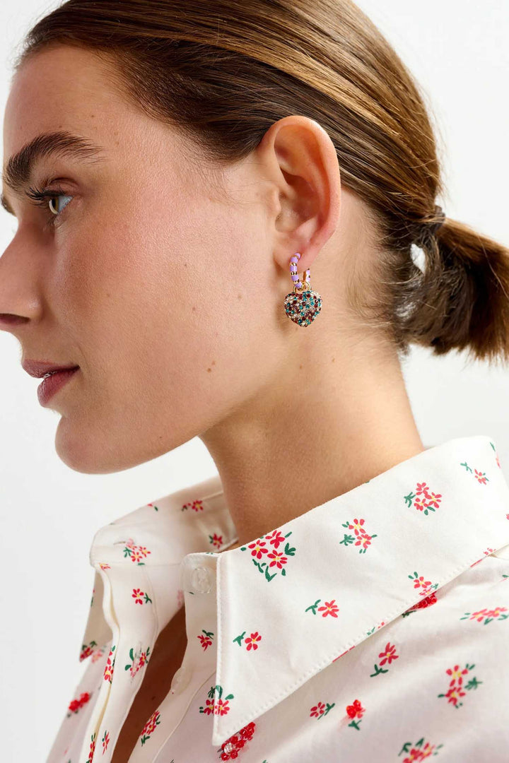 Irnaud Hoop Earrings - Plane & Heart