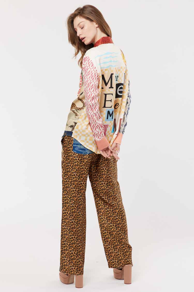 Isabel Mixed Print Shirt in Oriental