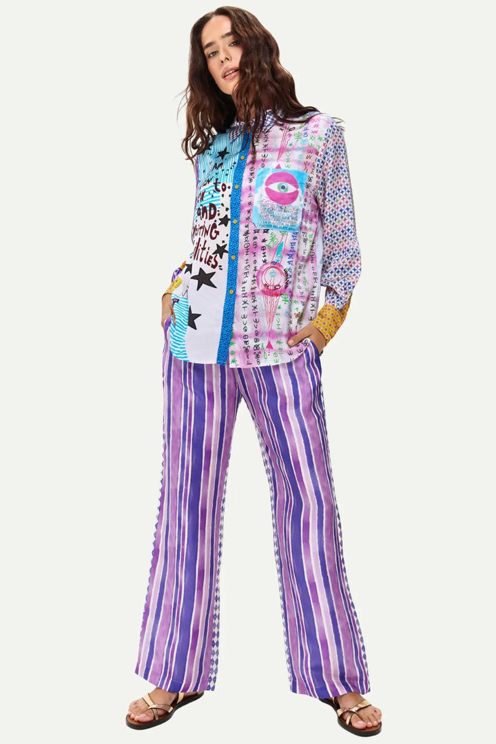 Isabel Printed Shirt in Runic Whisper