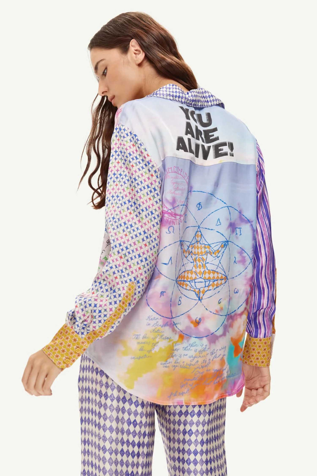 Isabel Printed Shirt in Runic Whisper
