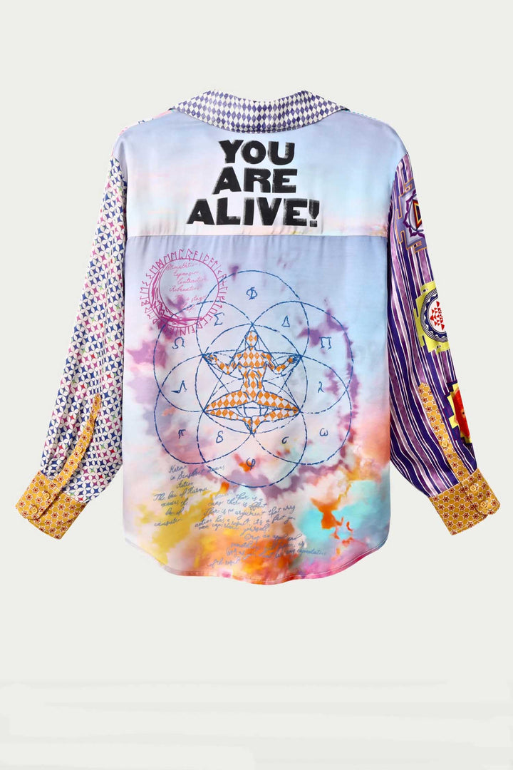 Isabel Printed Shirt in Runic Whisper