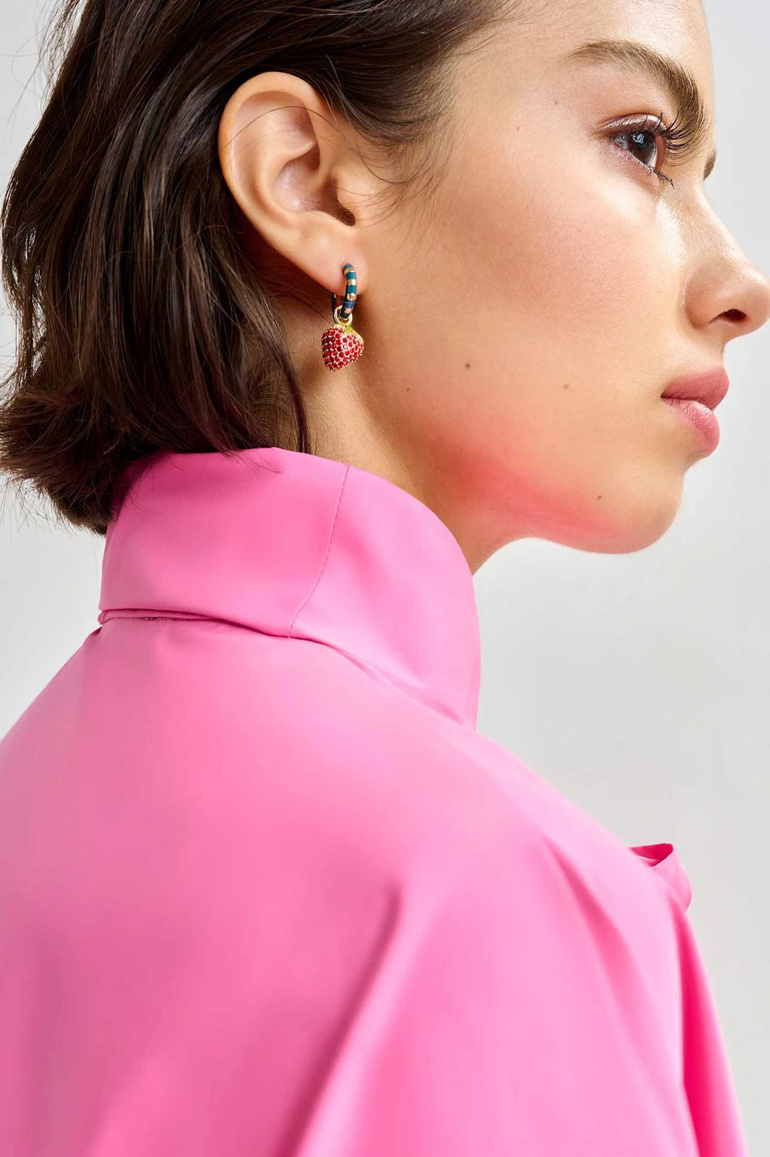 Istoli Hoop Earrings - Dinosaur & Strawberry