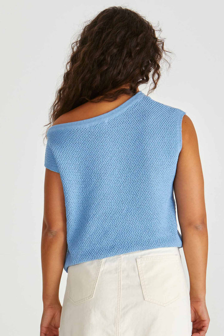 Jaci Knit Top in Blue