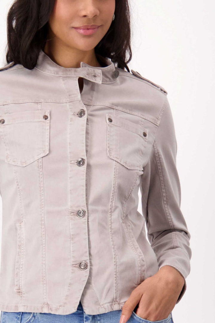 Jacket w Chest Pockets in Dark Linen