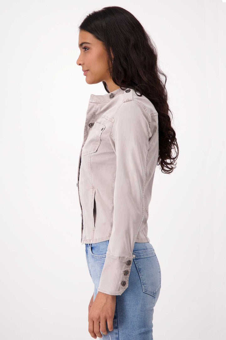 Jacket w Chest Pockets in Dark Linen
