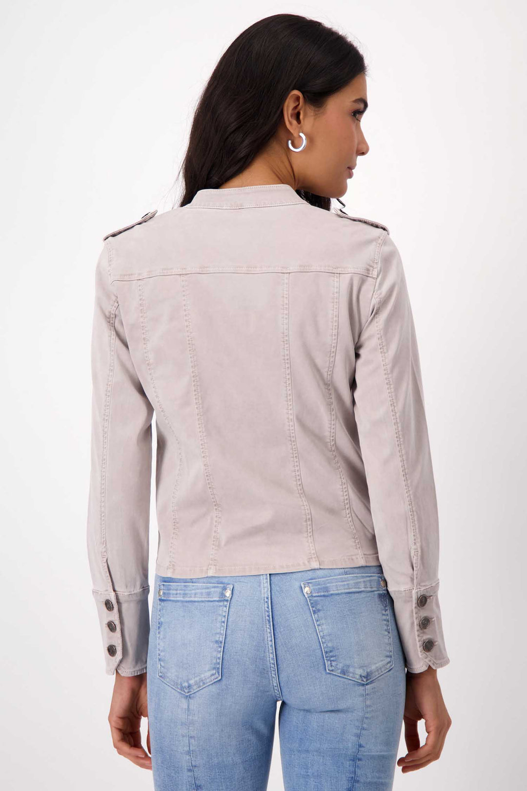 Jacket w Chest Pockets in Dark Linen