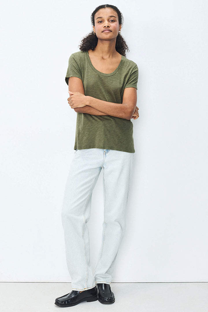 Jacksonville U Collar SS T-Shirt in Vintage Khaki