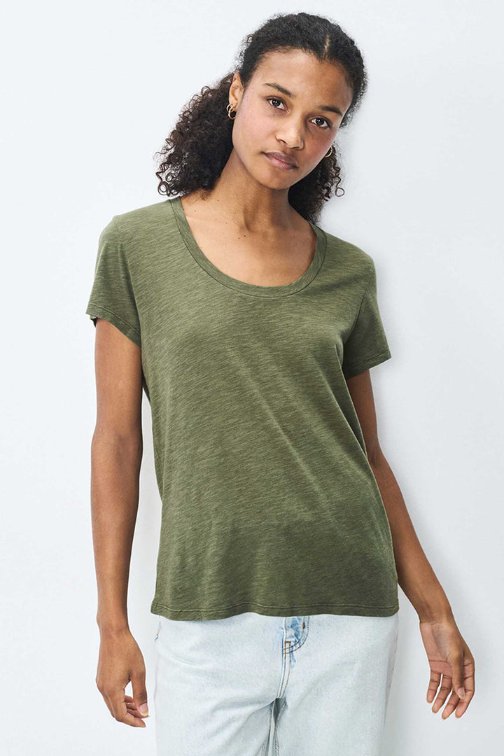 Jacksonville U Collar SS T-Shirt in Vintage Khaki