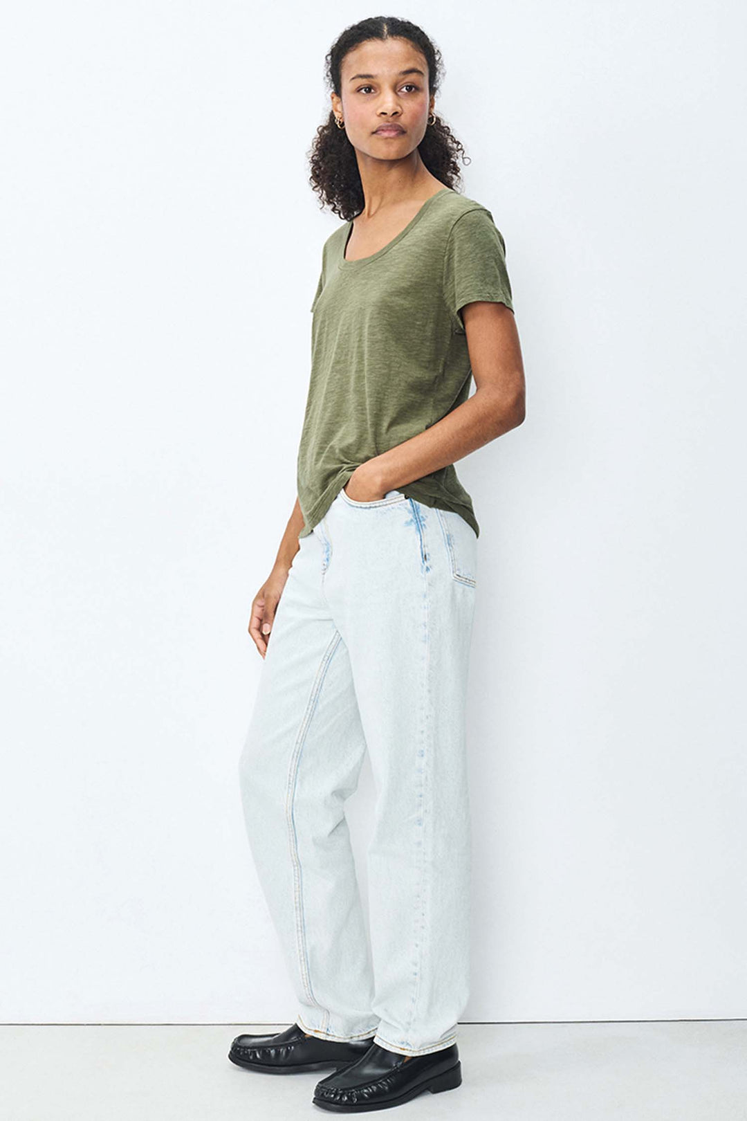 Jacksonville U Collar SS T-Shirt in Vintage Khaki